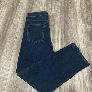 Reformation Ezra Stretch High Rise Straight Jeans Sz 31 Color Blue Denim